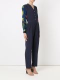 V-neck high waisted jumpsuit
