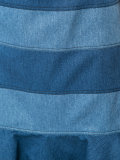 striped denim trumpet skirt