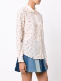 floral print ruffled blouse