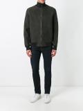 zipped bomber jacket