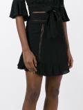 flower embellished short skirt