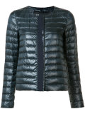 collarless padded jacket