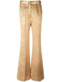 jacquard flared trousers