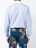 花朵刺绣条纹衬衫