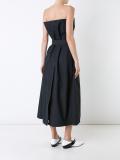 strapless buttoned dress