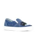 embossed slip-on sneakers