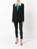 contrast shawl collar blazer