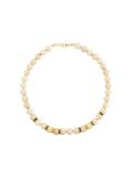 aged effect faux-pearl necklace