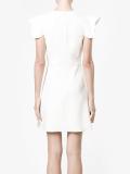 scalloped sleeve dress