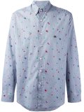 checked embroidered shirt