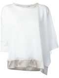 silk trim top