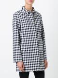 checked mid coat