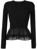 flared detail knitted blouse