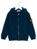 logo patch zip hoody
