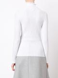 ruffle neck fine knit jumper