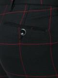 plaid straight tailored trousers