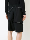 zip front track shorts