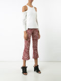 printed cropped trousers 