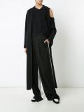 long slit back vest 