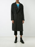 double-breasted midi coat