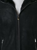 zipped shearling coat 