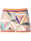 knitted patchwork shorts 