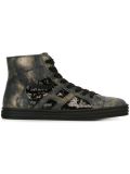 sequin embellished hi-top sneakers