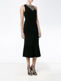 fitted lace insert dress