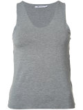 sleeveless back slit top