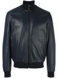 zipped leather jacket 