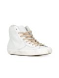 panelled hi-top sneakers