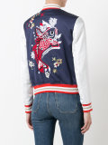floral embroidery bomber jacket 
