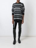 perforated Nordic knit jumper