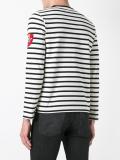 badge appliqué striped top