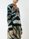 printed hooded top