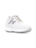 studded logo lace up trainers 