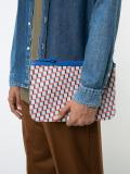 geometric print clutch