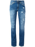 ripped trim jeans 