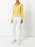 contrast trim sweatshirt 