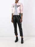 banded collar bomber jacket