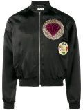 glitter embellished bomber jacket