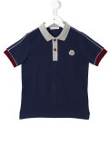 contrast collar polo shirt
