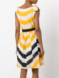 stripe pleated dress
