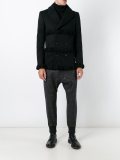 fringed double breasted coat