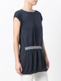 waist strap trim long T-shirt 