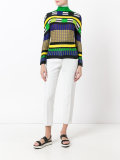 patterned turtleneck jumper