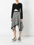 asymmetric patterned skirt