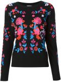 embroidered floral sweater