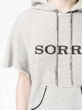 Sorry Hooded Sweatshirt with Short Sleeves