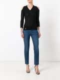 cut-out knitted top